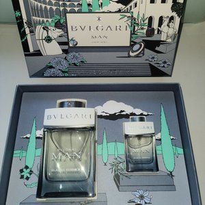 Bvlgari MAN GLACIAL ESSENCE 3.4 oz + 0.5 oz Eau de Parfum  Set